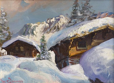 ANONIMO Senza Titolo Olio su tela cm 30x40 Firma indecifrata al fronte Firma...