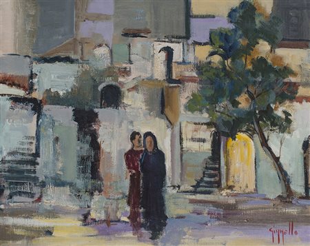 MARIO GIANELLO (1935) Senza Titolo Olio su tela cm 40x60 Firma al fronte