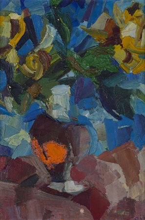 ANONIMO Senza Titolo, 1955 Olio su cartone telato cm 33x23 Firma indecifrata...