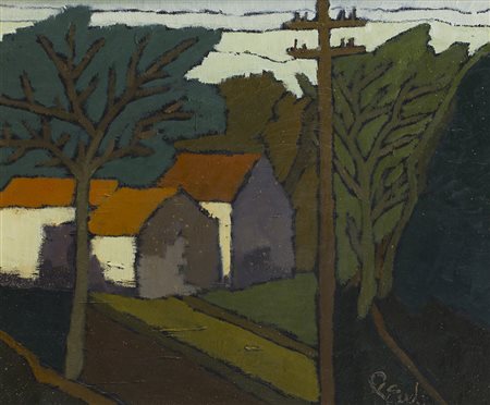 ANONIMO Senza Titolo Olio su tela cm 50x60 Firma indecifrata al fronte