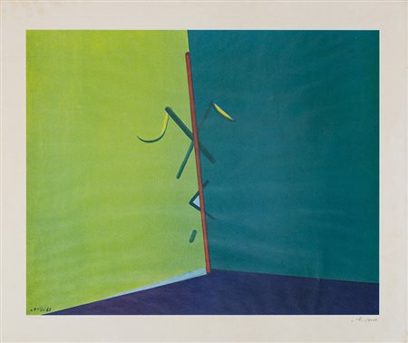 HO KAN (1932) Senza Titolo, 1968 Litografia cm 61x71 Firma e datazione in...