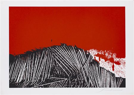 EMILIO SCANAVINO (1922-1986) Senza Titolo Litografia cm 50x70 Firma e...