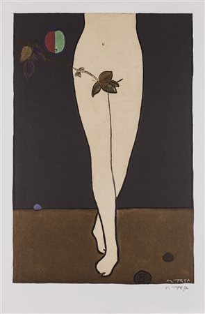 JOS&Egrave; ORTEGA (1921-1990) Senza Titolo, 1971 Serigrafia cm 68x45 Firma e...