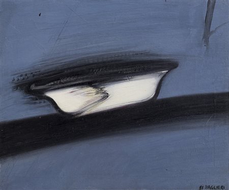 TINO VAGLIERI (1929-2000) Piatto che si rompe nella citt&agrave;, 1981 Olio...