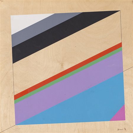 EUGENIO CARMI (1920-2016) Senza Titolo, 1978 Serigrafia su tavola di betulla...