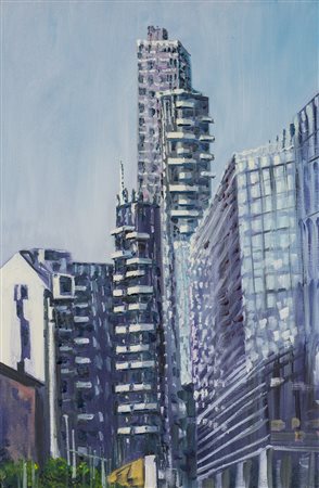 FRANCESCO GRASSI (1940) Particolare di porta nuova Olio su tela cm 60x40...