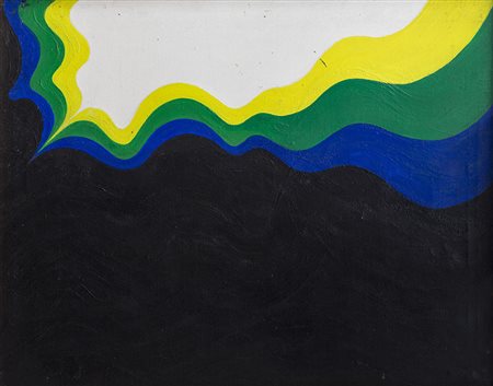 CHAN KWAN-WAN Senza Titolo, 1973 Acrilici su tela cm 50x40 Firma e datazione...