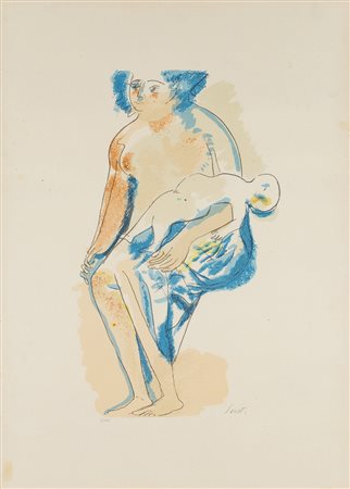 BRUNO SAETTI (1902-1984) Senza Titolo Litografia cm 69x49 Firma e numerazione...