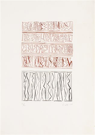 RICCARDO LICATA (1929-2014) Senza Titolo, 1976 Acquaforte Lastra cm 30x19,5...