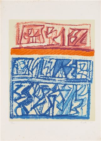 RICCARDO LICATA (1929-2014) Senza Titolo, 1981 Litografia cm 70x49,5 Firma e...