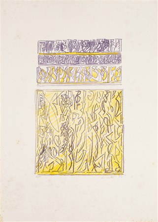 RICCARDO LICATA (1929-2014) Senza Titolo, 1980 Litografia cm 70x49,5 Firma e...