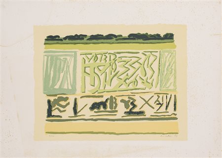 RICCARDO LICATA (1929-2014) Senza Titolo, 1983 Litografia cm 49,5x70 Firma e...