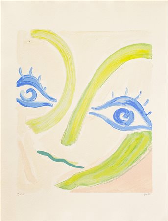 VIRGILIO GUIDI (1891-1984) Senza Titolo Serigrafia polimaterica cm 73,5x56...