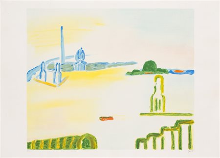 VIRGILIO GUIDI (1891-1984) Senza Titolo Litografia cm 49,5x69,5 Firma e...