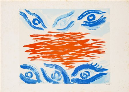 VIRGILIO GUIDI (1891-1984) Senza Titolo Litografia cm 49,5x69,5 Firma e...