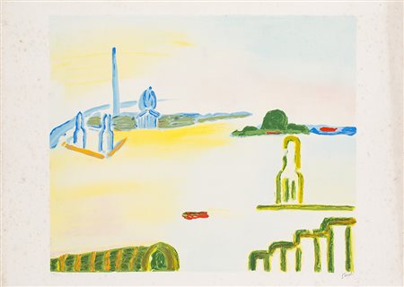 VIRGILIO GUIDI (1891-1984) Senza Titolo Litografia cm 49,5x69,5 Firma e...