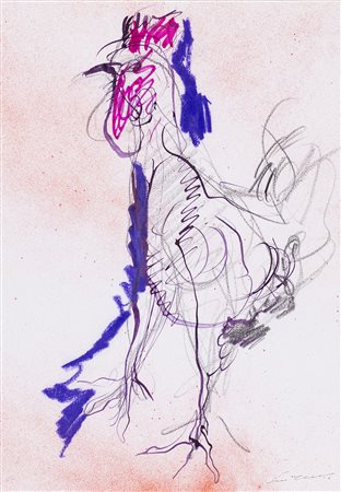 ERNESTO TRECCANI (1920-2009) Senza Titolo Tecnica mista su carta cm 29,5x21...