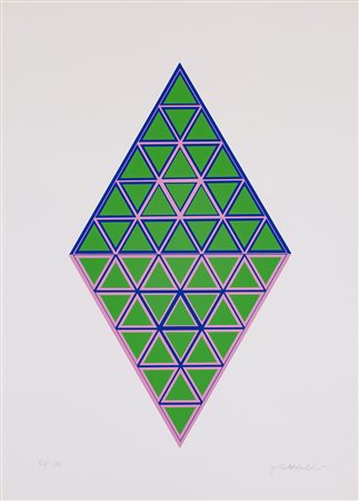 HANS-JORG GLATTFELDER (1939) Senza Titolo Serigrafia cm 70x50 Firma e...