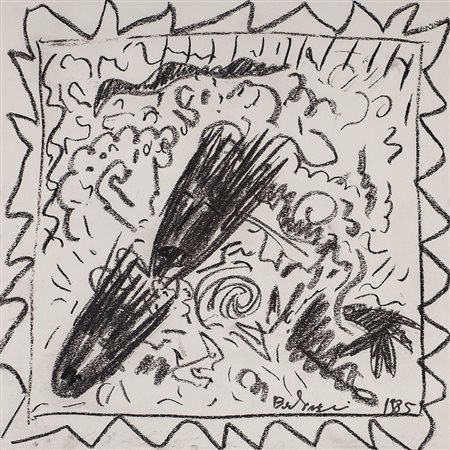 CESARE BERLINGERI (1948) Senza Titolo, 1985 Pastelli su carta cm 50x50 Firma...