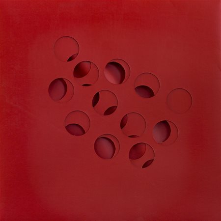 DALILA CROTTI (1983) N.I.R. 1074, 2005 Tecnica mista e pelli su tavola cm...