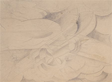 GIULIO D'ANNA (1908-1978) Studio di idrovolante Savoia Marchetti, 1932 Matita...