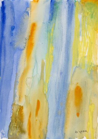 ANTONIO CORPORA (1909-2004) Mare a Siracusa Acquerello su carta cm 51x36...