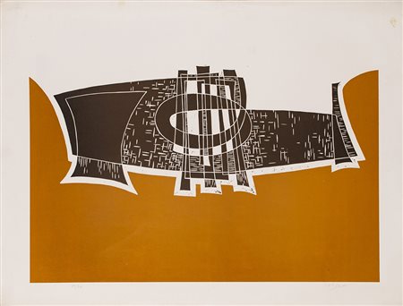 FRANCO DOTTI (1927) Senza Titolo Litografia cm 70x91 Firma e numerazione...