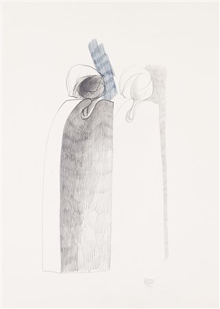 GIACOMO BENEVELLI (1925) Senza Titolo, 1972 Tecnica mista su carta cm 70x50...