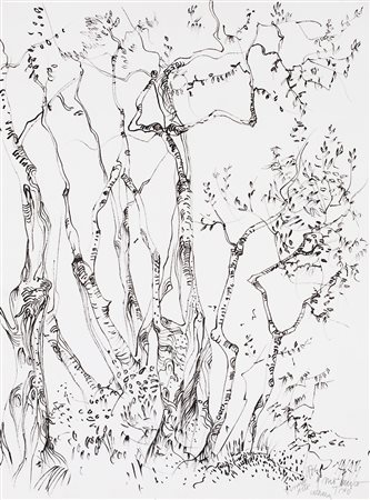 ENZO PAGANI (1920-1993) Fossone Alto-Carrara, 1974 China su carta cm...