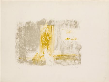 GIANCARLO CAZZANIGA (1930-2013) Senza Titolo Litografia cm 55x73 Firma e...