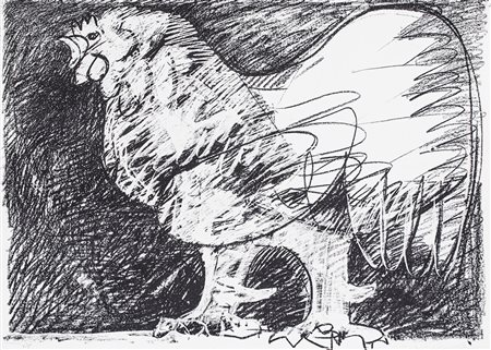 SALVATORE FIUME (1915-1997) Senza Titolo Litografia cm 49,5x70 Firma e...