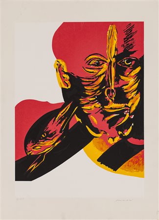 REMO BRINDISI (1918-1996) Senza Titolo Litografia cm 70x50 Firma e...