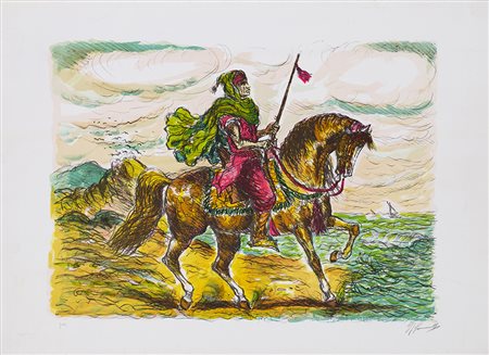 GIOVAN FRANCESCO GONZAGA (1921-2007) Senza Titolo Litografia cm 50x70 Firma e...