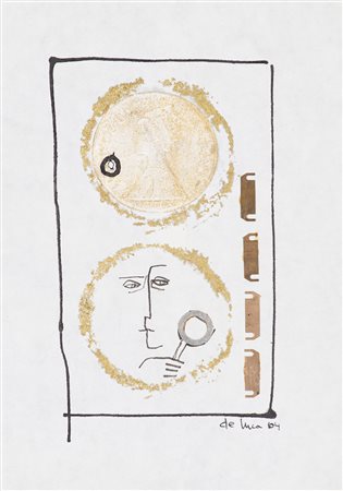 DE LUCA Lotto unico composto da: Senza Titolo, 1964 Tecnica mista su carta cm...