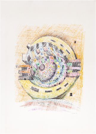 LINO TIN&Eacute; (1932) Senza Titolo, 1971 Tecnica mista su carta cm...