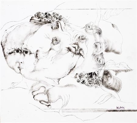 MARIO BEDINI (1936-2011) Senza Titolo, '70 Tecnica mista su cartoncino cm...