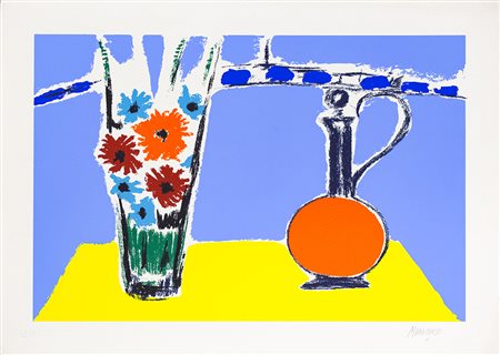 SANTE MONACHESI (1910-1991) Senza Titolo Litografia cm 50x70 Firma e...