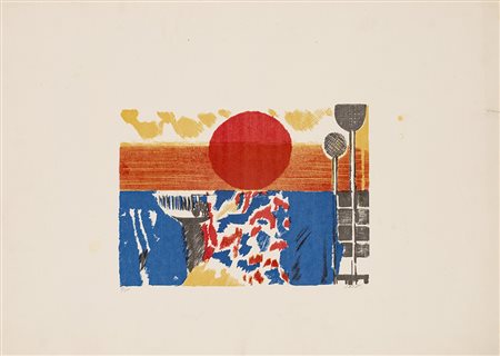 BRUNO SAETTI (1902-1984) Senza Titolo Litografia cm 50x70 Firma e numerazione...