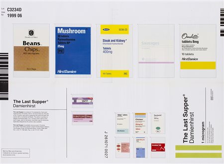 DAMIEN HIRST (1965) The last supper Depliant della mostra "Damien Hirst...