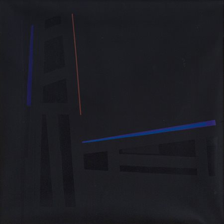 MARTINO MAZZOLENI (1935-1995) Nero segreto, 1991 Acrilici su tela cm 40x40...
