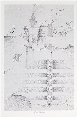 TULIO PERICOLI (1936) Senza Titolo Litografia cm 32,5x22 Firma e numerazione...