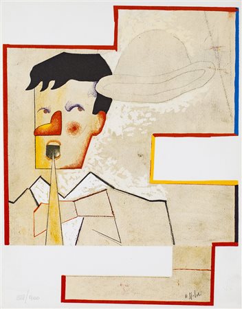 ALDO SPOLDI (1950) Senza Titolo Fotolitografia su carta cm 48x37 Firma in...