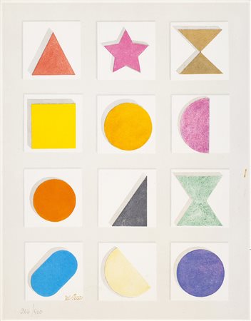 LUCIO DEL PEZZO (1933) Senza Titolo Fotolitografia su carta cm 48x37 Firma in...