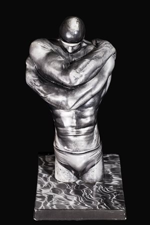 ROBERT GLIGOROV (1960) Il nuotatore, 1995 Scultura in ceramica cm 34x16x20...