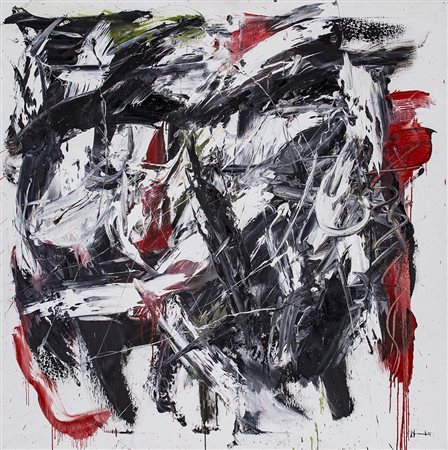 SILVIO FORMICHETTI (1969) Senza Titolo, 2012 Olio su tela cm 100x100 Firma al...