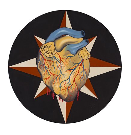 MASSIMO GURNARI (1981) Herbet Hoffmann, 2010 Acrilici su tela Diametro cm 80...