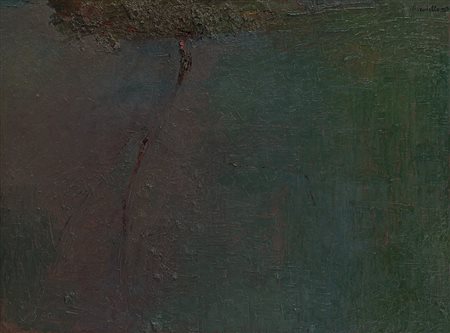 LUIGI STRADELLA (1929) Il greto, 1995 Olio su tavola cm 67x90x2,5 Firma e...