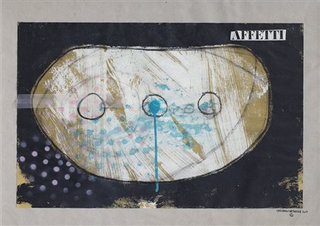 GIULIANO CARDELLA (1970) Affetti, 2013 Tecnica mista e applicazioni su carta...