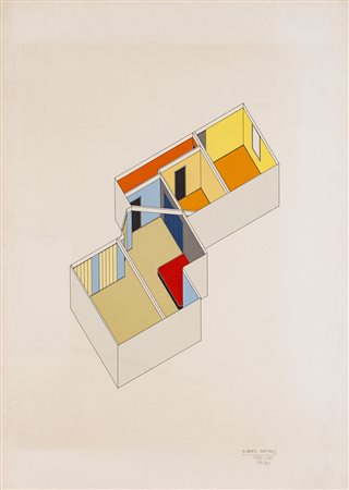 ALBERTO SARTORIS (1901-1998) Senza Titolo, 1932-1981 Litografia cm 69,5x49,5...