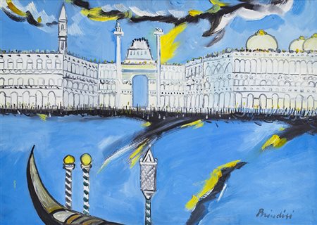 REMO BRINDISI Senza Titolo Olio su tela cm 50x70 Firma al fronte...